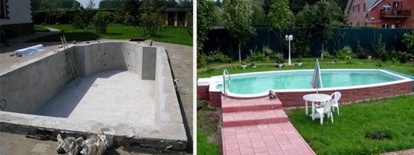 11 советов по устройству бассейна из бетона и отделке стен бассейна на даче - фото
