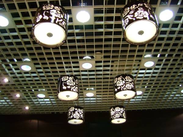 Светильники для потолка грильято: 3 вида с фото